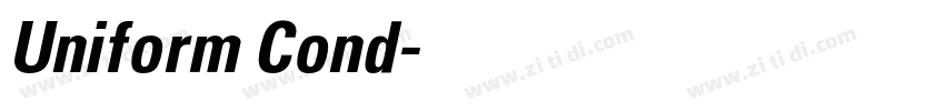 Uniform Cond字体转换